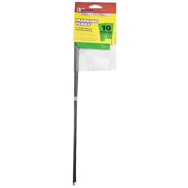 Stake Flag, 15 in L, Lime, PVC, C.H. Hanson, Mfr#: 15067